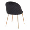 Lily velvet chair : Color:Black