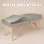 Housse de matelas BLUSHY. en velvet (sans le matelas) : Couleur:Vert d'eau