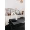 Housse de matelas dessus simili cuir + velvet (sans le matelas) : Couleur:Black