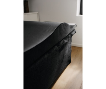 Housse de matelas noir velvet - dessus simili cuir