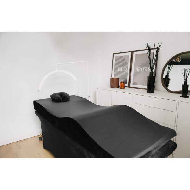 Matelas BLUSHY. simili cuir et velvet noir