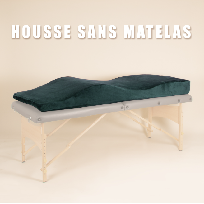 Housse de matelas vert bouteille BLUSHY.