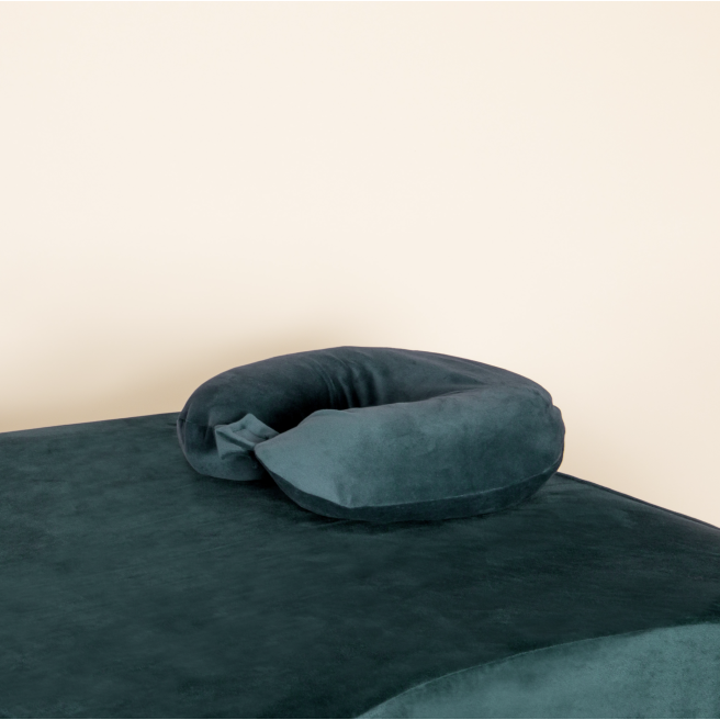 Housse de coussin de nuque velvet vert bouteille BLUSHY.