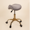 Housse de tabouret velvet gris