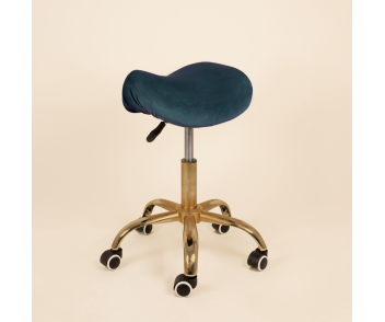 Housse de tabouret velvet vert bouteille BLUSHY.