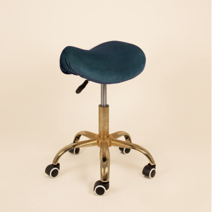 Housse de tabouret velvet vert bouteille BLUSHY.