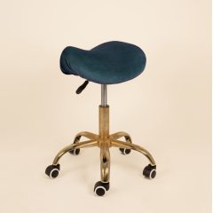 Housse de tabouret velvet vert bouteille BLUSHY.