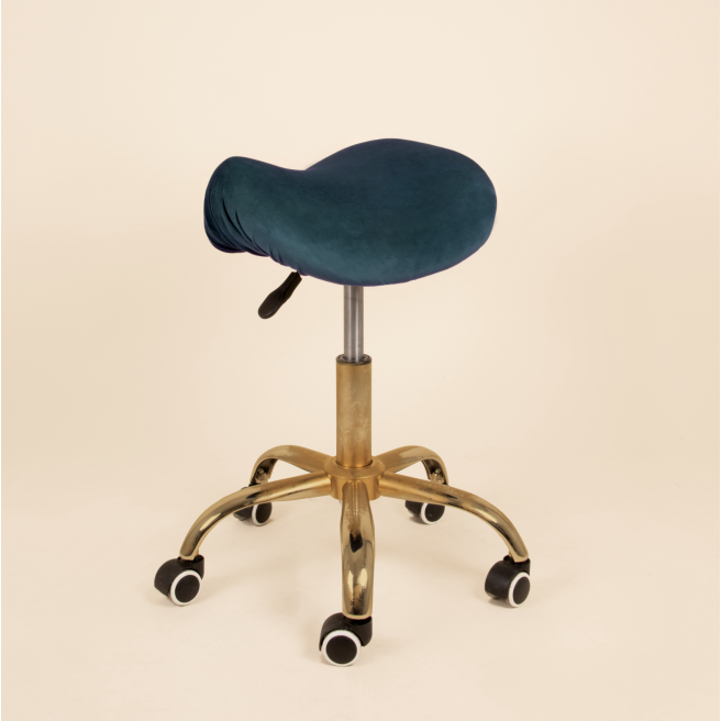Housse de tabouret velvet vert bouteille BLUSHY.